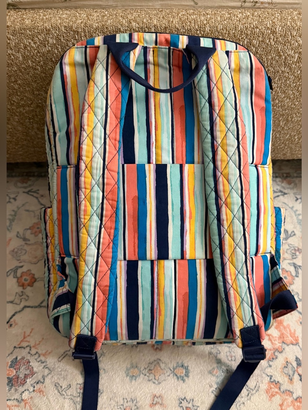 Vera Bradley Cabana Striped Backpack - Large - Picture 7 of 8